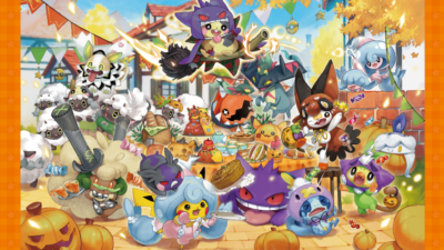 3ポケットクリアファイル Pokémon Halloween circus Pokemon Center Limited Halloween Galar Garden 3 Pocket Clear File