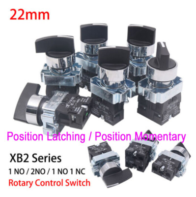 22mm XB2 Rotary Control Switch 2/3 Position Panel Mount Changeover Selector