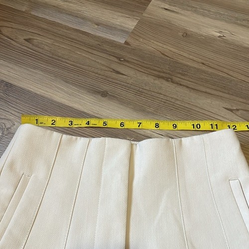 Zara high waisted trouser Cream Tapered leg Womens XS NEW NWT Dress pant Neutral - Picture 6 of 15