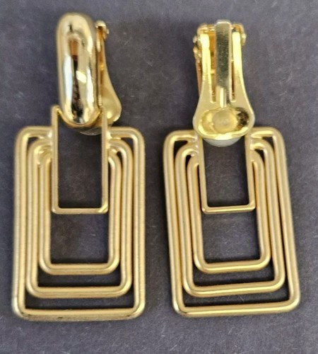 Lote de 6 pares de pendientes retro de bisutería años 80 5 postes con clip 1 perno prisionero - Imagen 2 de 14