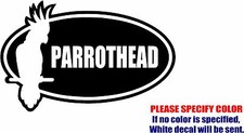 Jimmy Buffett Parrothead Decal Sticker Funny Vinyl Car Window Bumper Truck 7"