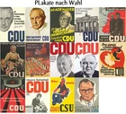 Various Posters CDU CSU Bundestag Election Konrad Adenauer Poster Advertising [A2]