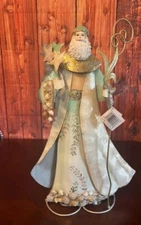 19" Metal Seaside Santa Standing Figure By Beachcombers Coastal Life Christmas