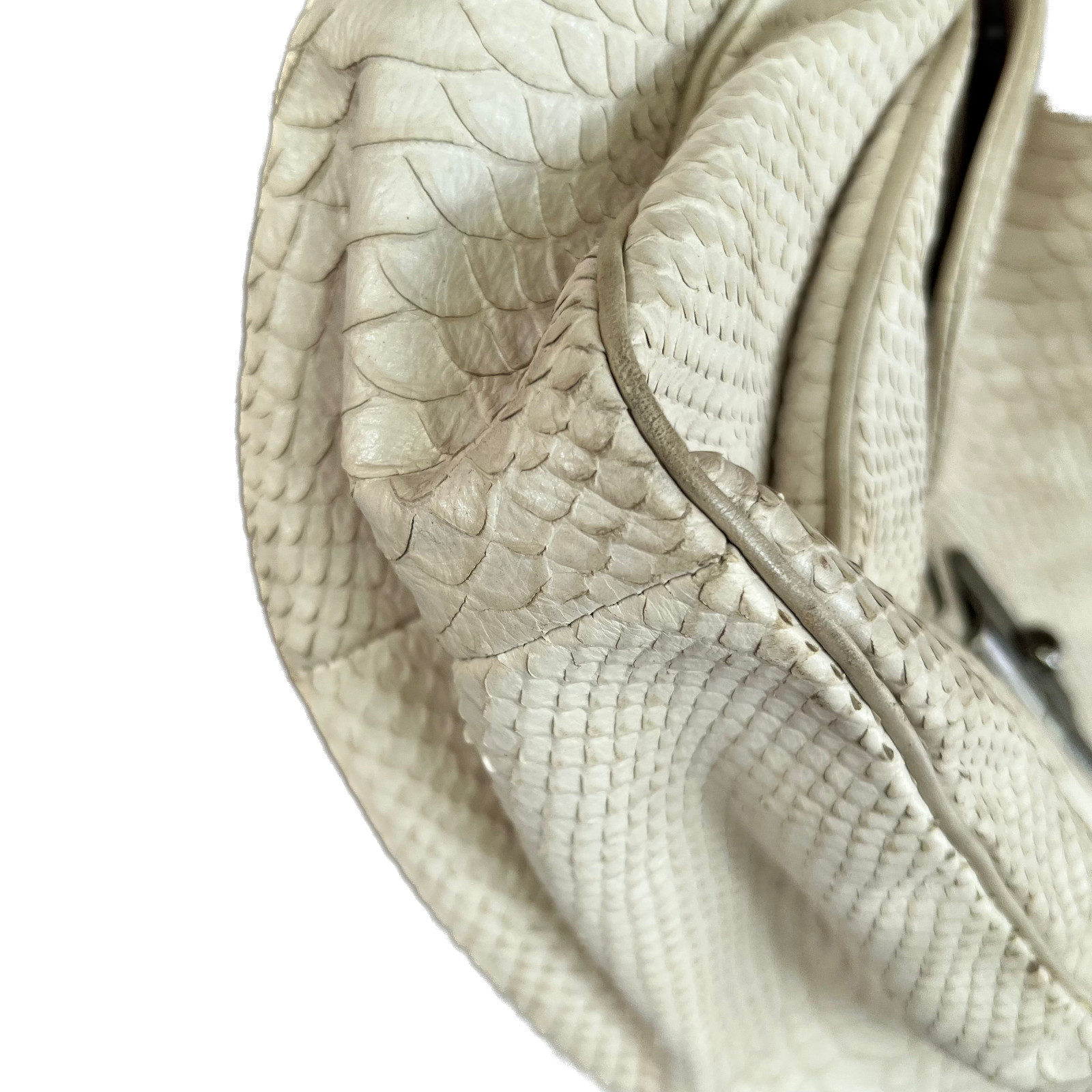 AUTH COACH EMB SNAKE/PYTHON LEATHER LARGE SATCHEL… - image 3