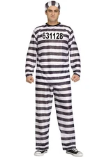 Prisoner Jail Man Convict Men Adult Costume
