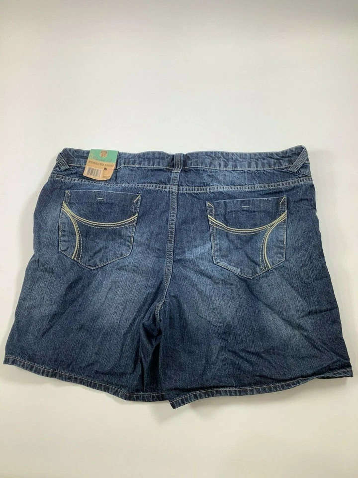 Womens Route 66 Blue Classic Fit Denim Boyfriend Shorts Size 16 NEW! NWT - Image 2 of 4