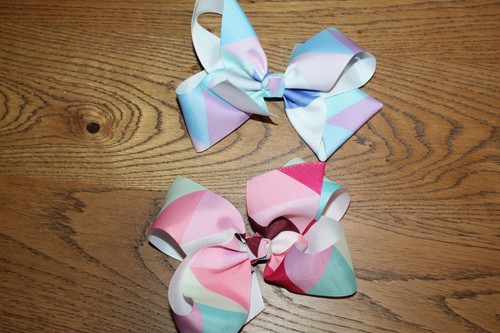 CUTE Little Girl GIRLS Large Cheer Clip On Bow LOT Dance Gymnastics School Dress - Picture 6 of 12