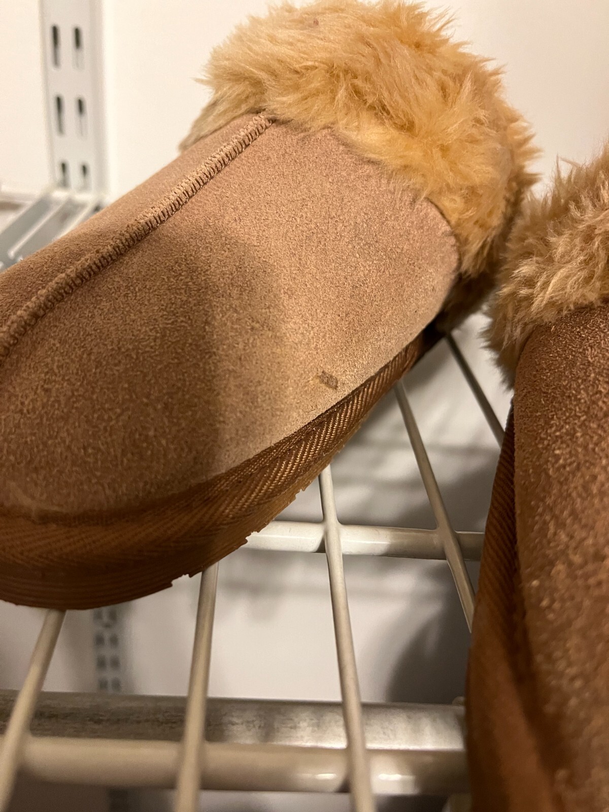 PANTOFOLA D’ORO PANTOFOLE DA DONNA PUNTA ORO collo in pelliccia sintetica zoccolo in micropelle taglia 6