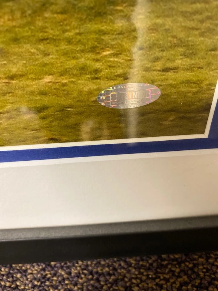 ELI MANNING TIKI BARBAR DUAL SIGNED GIANTS SIGNED FRAMED 16X20 PHOTO STEINER COA - Image 4 of 4