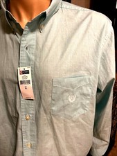 Vintage Chaps Ralph Lauren Dress Shirt XL Button Down AQUA COOL NWTS ngg