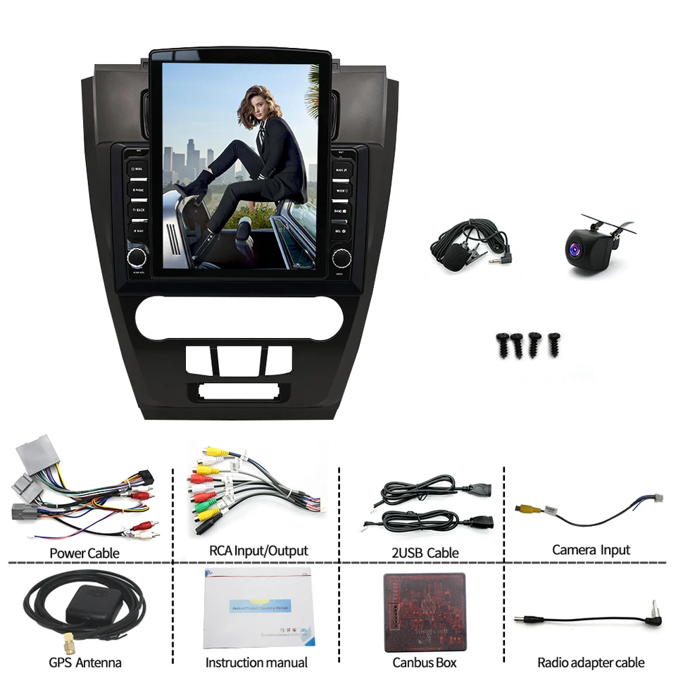 For Ford Fusion 2010-2012 Android 14 64GB Car Stereo Radio GPS Navi Wifi Carplay - Imagem 4 de 4