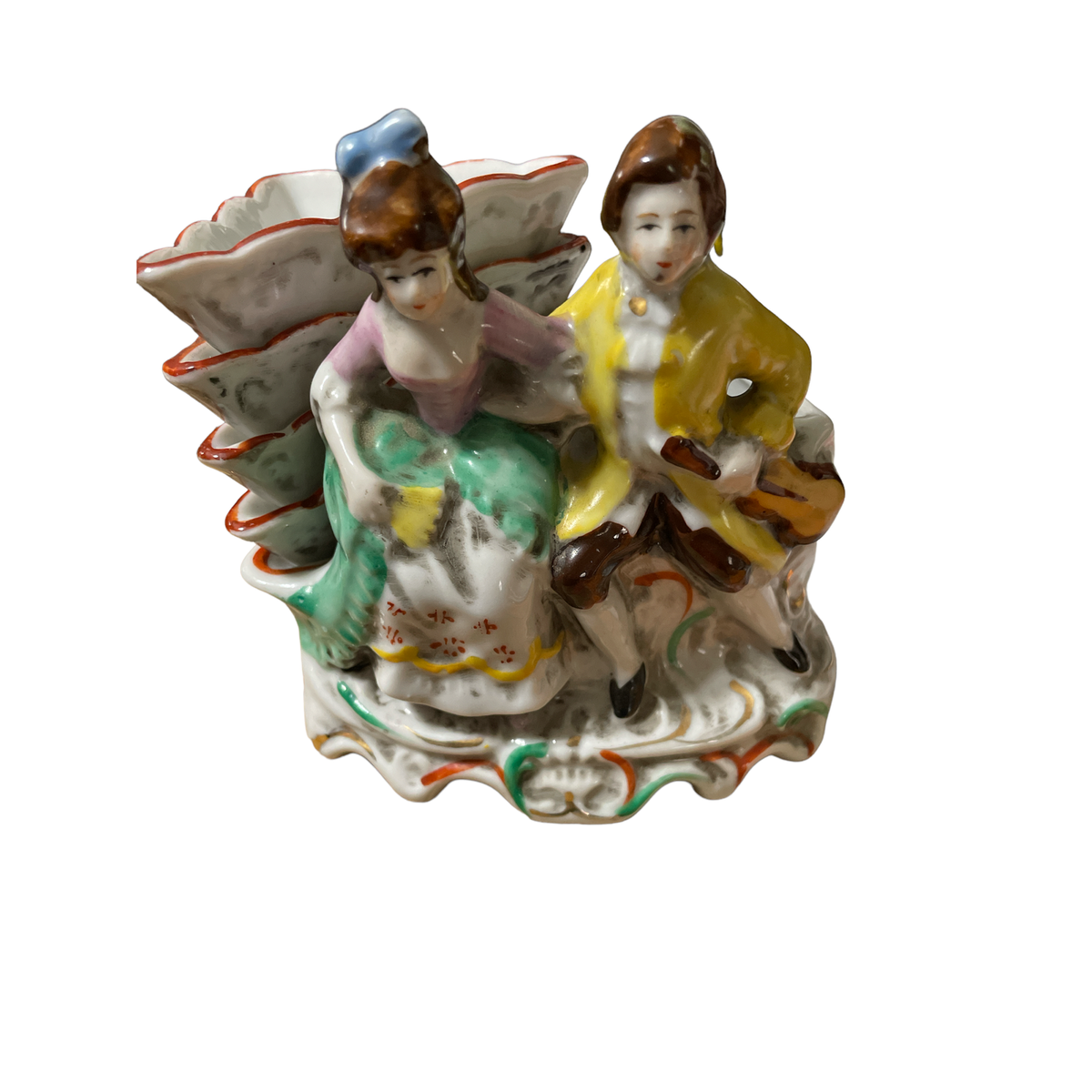 vintage cigarette holder and ashtrays Vintage Handpainted Painted Cigarette Holder Individual Ashtrays Formal  Couple