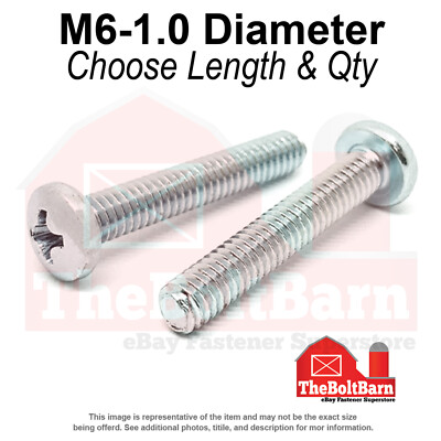#ad M6 1.0 Phillips Pan Head Machine Screws Zinc Choose Length amp; Qty $349.93