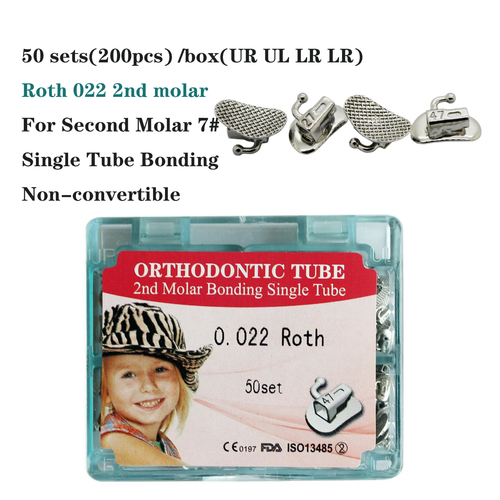 200pcs Dental Orthodontic Buccal Tubes 1st 2nd Molar MBT Roth 022 Bondable Mesh - Picture 6 of 129