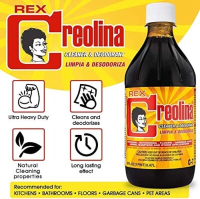 Rex Creolina 16oz Concentrate Multi Purpose Deodorant Indoor Home Cleaner Bottle