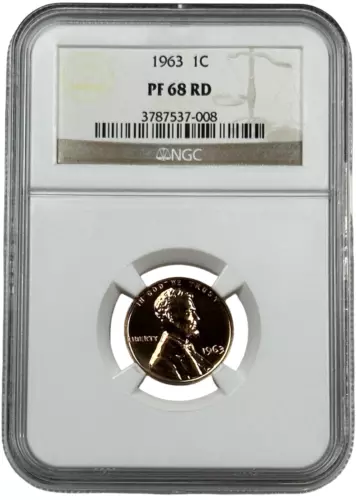 1963 Proof United States Lincoln 1 Cent NGC PF 68 RD