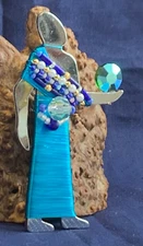 Vtg Liztech Jewelry Egyptian Light Bearer Brooch Fashion Pin Signed Handmade