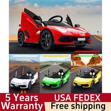 12V Electric Vehicles Ride on Car for Kids Battery Powered Sports Car w/ Control