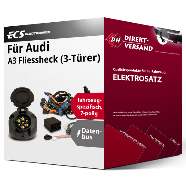für Audi A3 Fliessheck (3-TüRer) Typ 8P Elektrosatz 7Polig Spezifisch Top-image