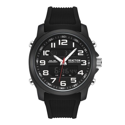 Kenneth Cole Reaction Men's Analog Digital Watch Silicone Strap