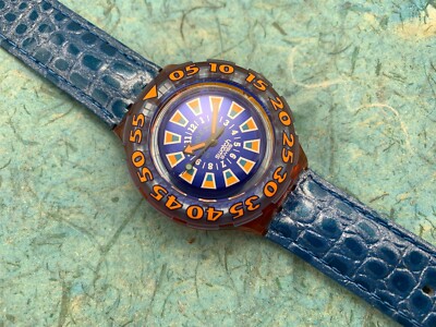 Swatch Originals Scuba 200 SDO100 Sea Clip NOS! Box, Paper & Tag Circa 1994