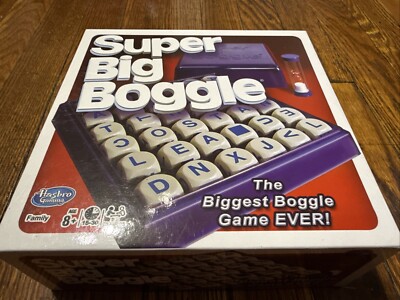 SUPER BIG BOGGLE Word Scramble Board Game by Winning Moves COMPLETE Excellent