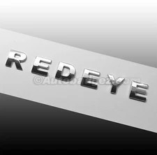 1 - Brand New 3D adhesive REDEYE RED EYE chrome lettering emblem badge emblem BA