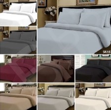 Image of EGYPTIAN  COTTON 400 THREAD COUNT DUVET QUILT COVER BEDDING BED SET