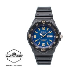 Casio Diver Look Analog Black Resin Band Watch MRW200H-2B3 MRW-200H-2B3