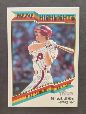 2023 Topps Heritage Mike Schmidt 1974 Highlights #74H-9 Mint Insert