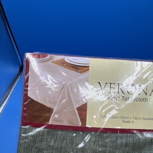 Verona Vinyl Tablecloth Square Seats 4 Lot of 2 - Picture 5 of 15