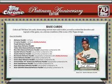 2021 Topps Chrome Platinum Anniversary - (700) Card Complete Base Set #1-700