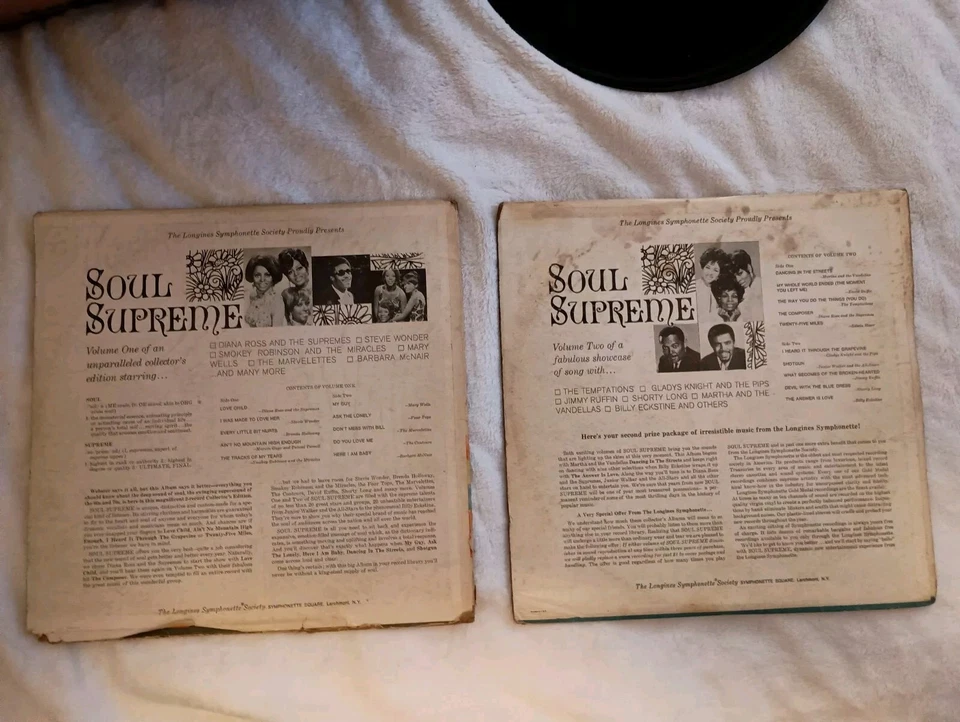 Soul Supreme Vol. 1 & Vol. 2 (2 LPs, Longines 1969) Motown Sound Various Artist  - Image 2 of 2