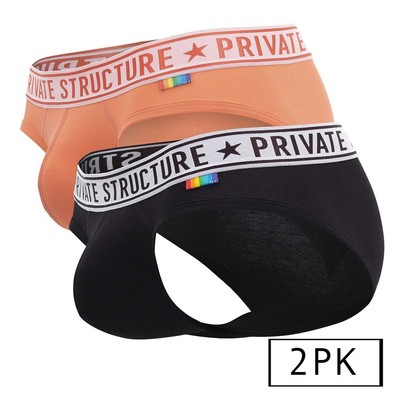 Underwear: Private-Structure EPUT4385 2PK Mid Waist Mini Briefs
