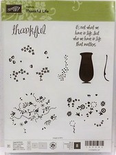 Stampin Up THANKFUL LIFE stamps NEW bunch floral bouquet vase build a bouquet