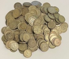 1942, 1943, 1944 BRITISH SILVER THREEPENCE 3d - ISSUED FOR COLONIAL USE ONLY
