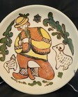Handmade 8" Plate - Irish Fiddler w/ Sheep - Signed — photo 2