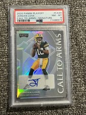 2020 Panini Playoff Jordan Love Call To Arms Signature 9/25 Autograph PSA 8