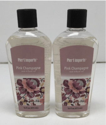 Pier 1 Imports Pink Champagne Reed Diffuser Oil 16 FL Oz. - Lot of 2