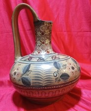 MESSICO ANTICO VASO DIPINTO A MANO,TONALA SAL MEXICO