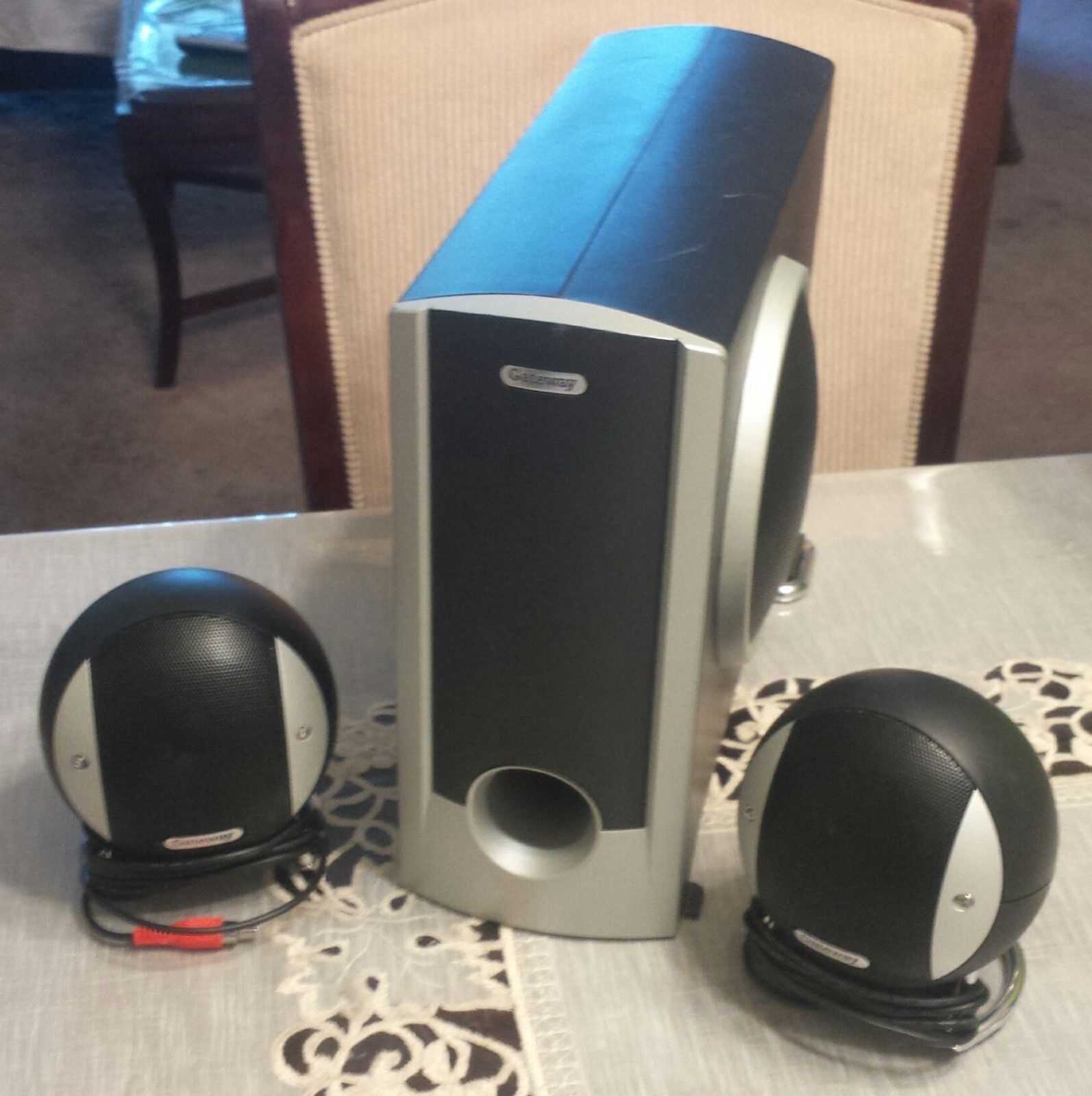 Gateway G-Max 2100 2.1 Two Satellite Speakers with Subwoofer only
