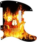 Pickguard Graphical to fit Fender Telecaster Guitar 8 Hole ELITE Halloween Fire