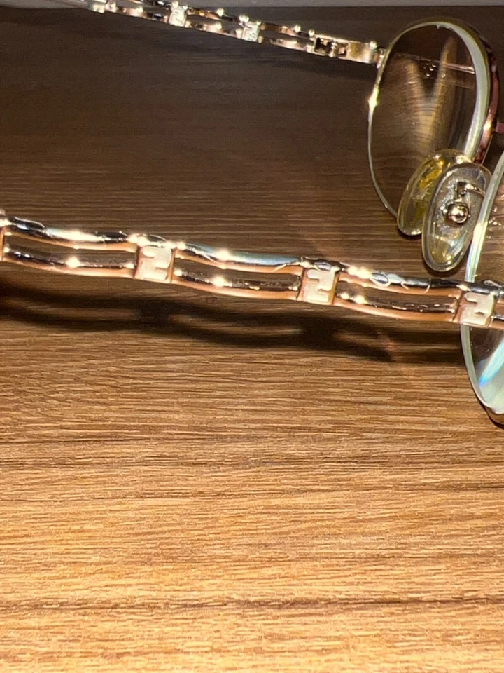 Auténticos marcos Fendi oro rosa tortuga RX solo 53,17 hechos en Italia, en muy buen estado Foto 3 de 4