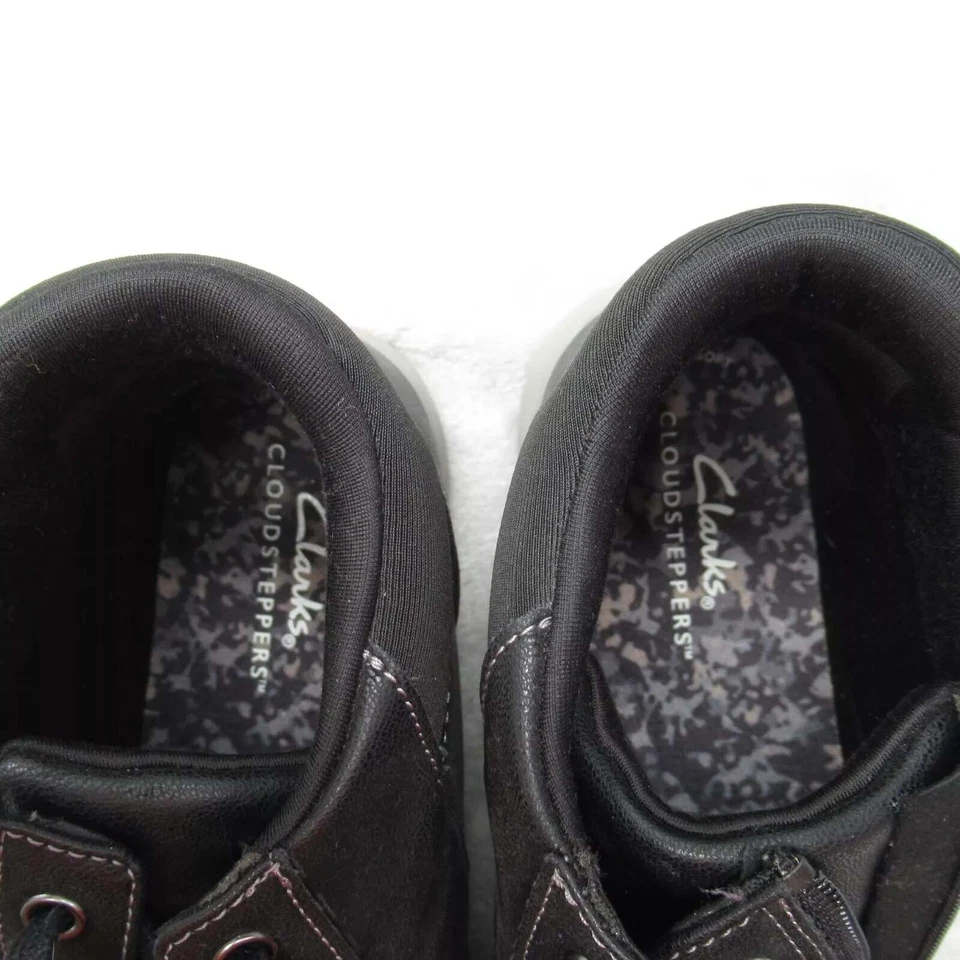 Clarks Cloudstepper Zapatos Mujer 7M Negro Con Cordones Tobillo Cremallera Detalle Brisa Informal Foto 4 de 4