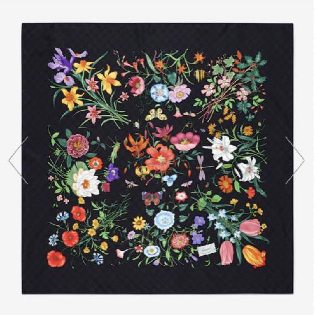Gucci Flower Floral Print Silk Scarf - image 6