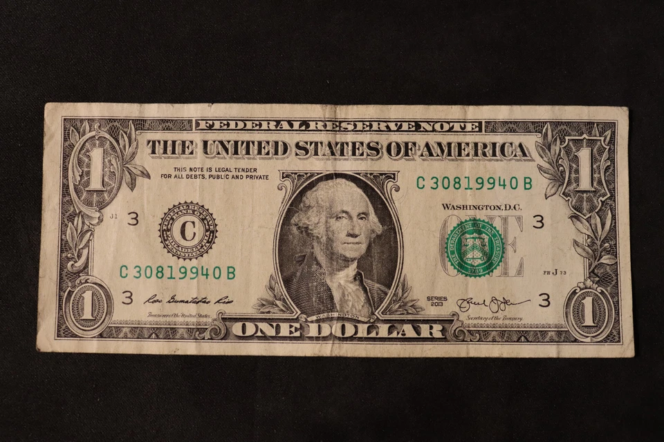 [MARCH 8, 1994] ONE DOLLAR FANCY BIRTHDAY NOTE  SN  C 30819940 B - Image 2 of 3