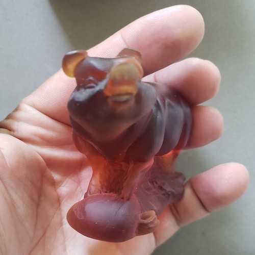 Beautiful Daum France amber crystal Pig figurine - Picture 11 of 12