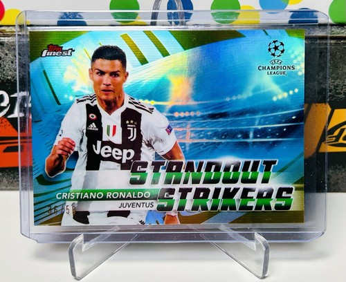 2018-19 Topps Finest UCL Standout Strikers Gold Refractor /50 Cristiano Ronaldo - Picture 1 of 2