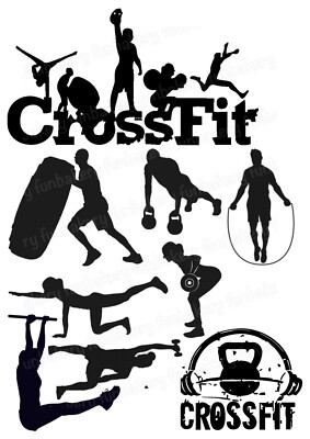 Gym Fitness Tortenaufleger Muffin essbar Party Deko  Geburtstag Crossfit Sport