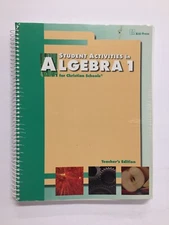 BJU Press Student Activities Algebra 1 Workbook Teacher's Edition Paperback